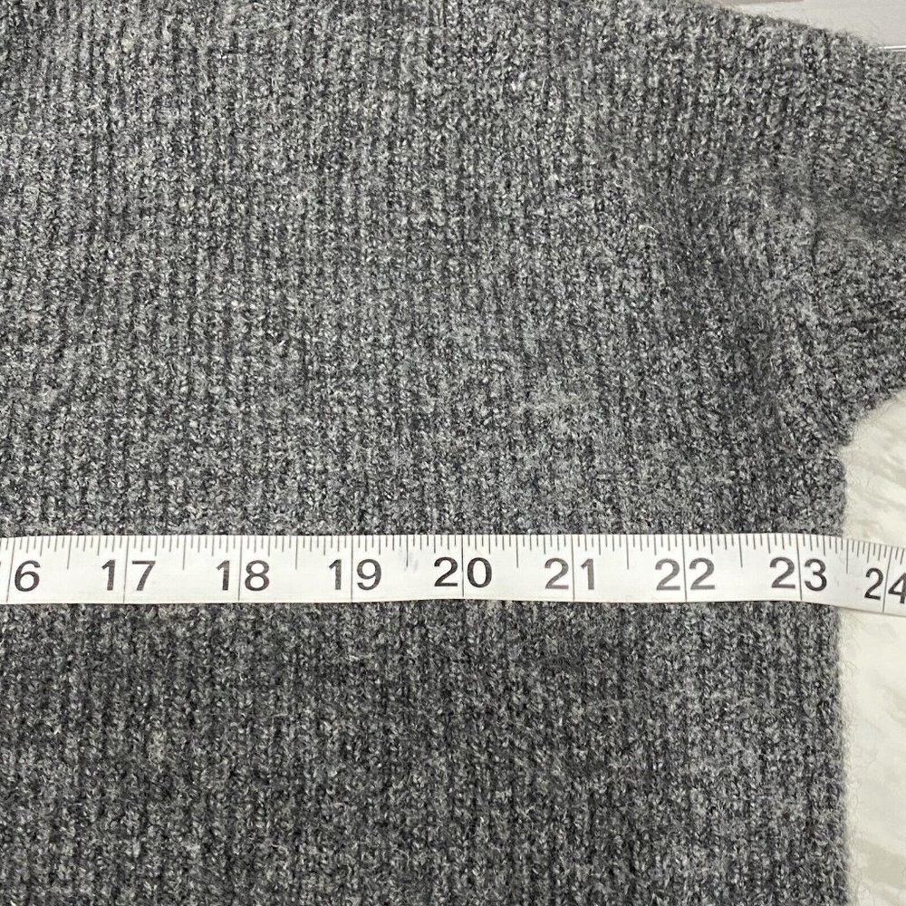 Point Sur J.Crew Gray Sweater Waffled Knit Button-Back Nylon Wool Alpaca Size XS - Picture 3 of 6